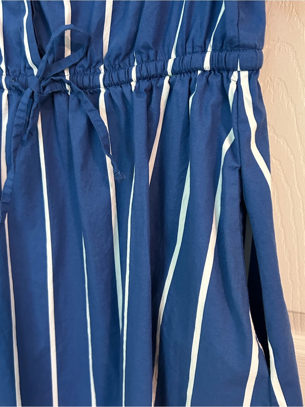 J. Crew Short-Sleeved Striped, Tie-Waist Mini Dress - Picture 6 of 8